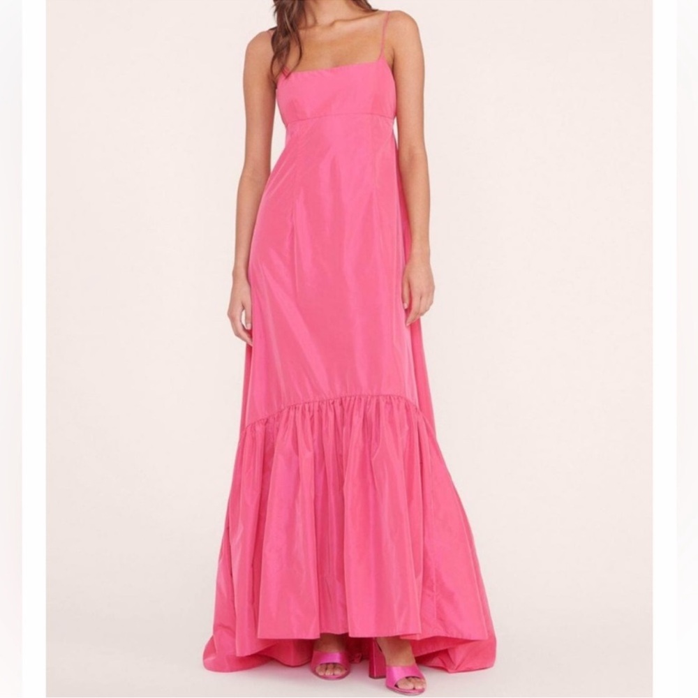 STAUD Florence Taffeta Maxi Dress
